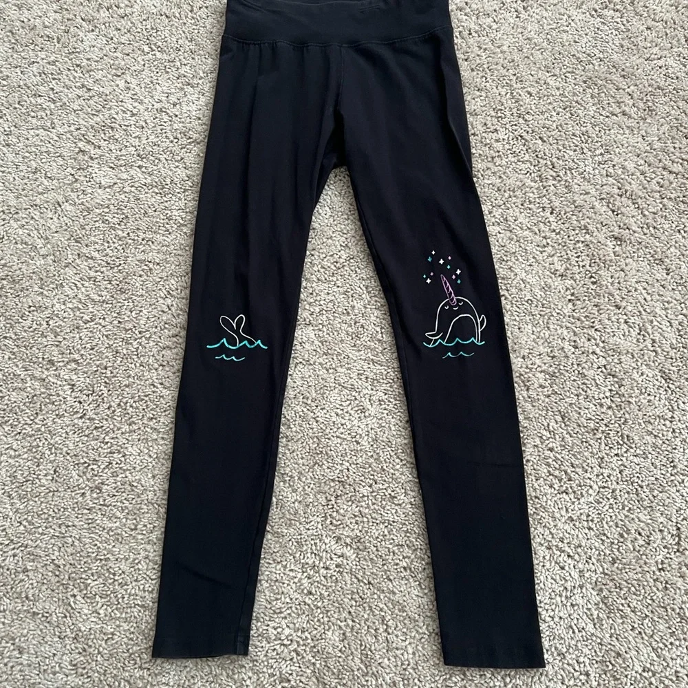 Justice Unicorn of the Sea Narwhal Outfit shirt size 12 legging 14/16